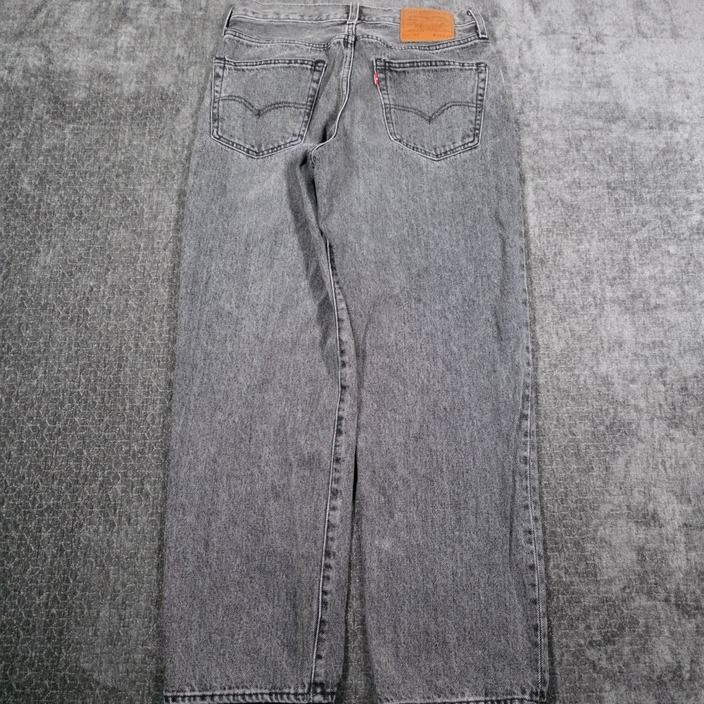 Levis Premium 568 Stay Loose Grey Denim Jeans Mens 30x30 Relaxed Fit